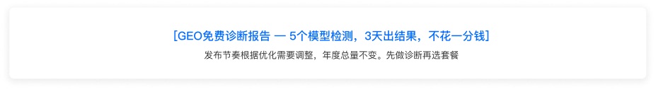 GEO 免费诊断报告