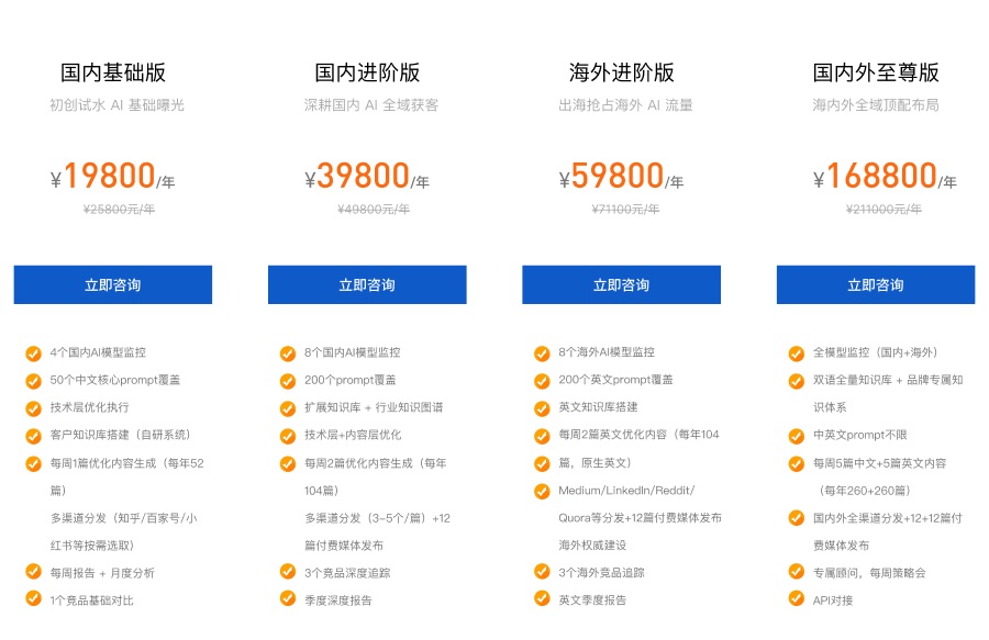 GEO 服务套餐